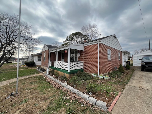 view of front facade featuring a porch