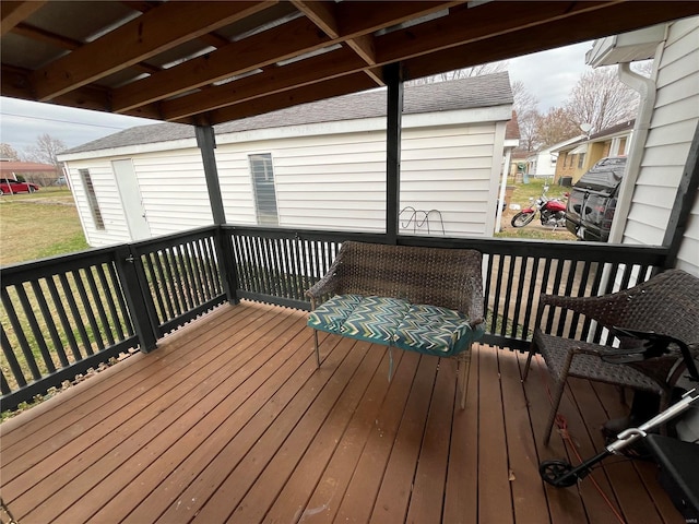 view of wooden deck