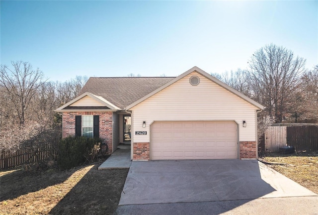 ranch-style house with a garage