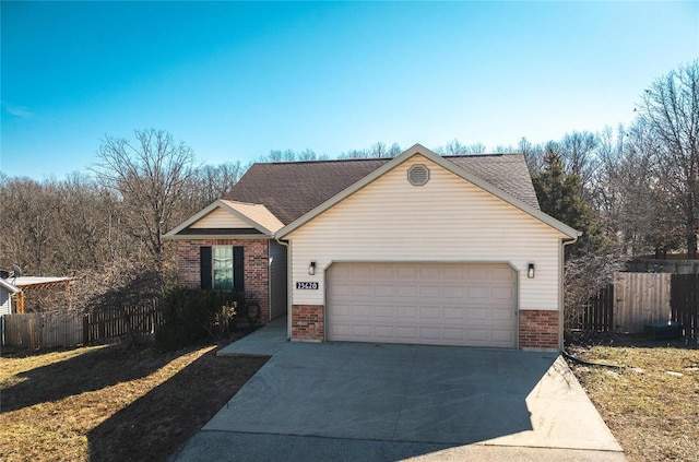 ranch-style home with a garage