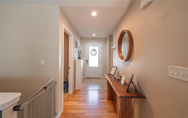 entryway featuring light wood-type flooring