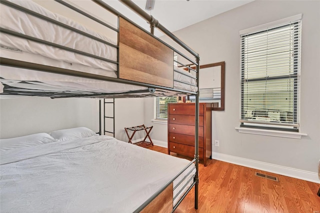 bedroom featuring light hardwood / wood-style floors