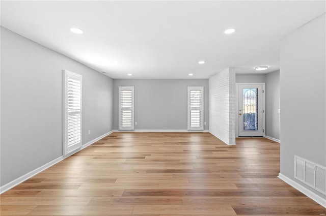 empty room featuring light hardwood / wood-style flooring