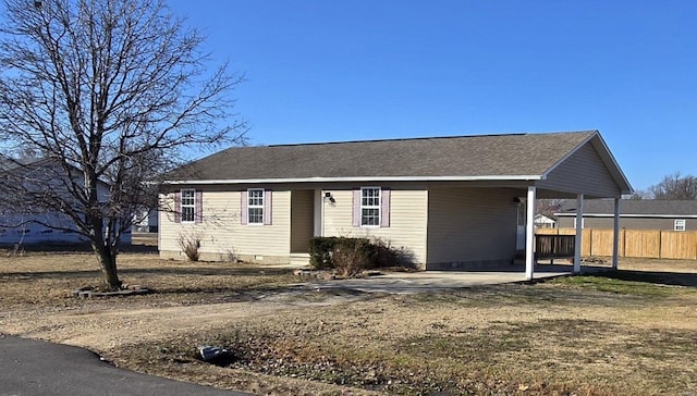 view of ranch-style home