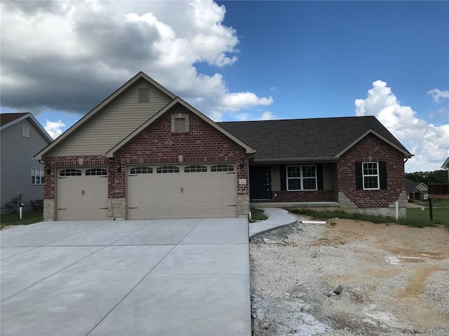 view of front of home featuring a garage