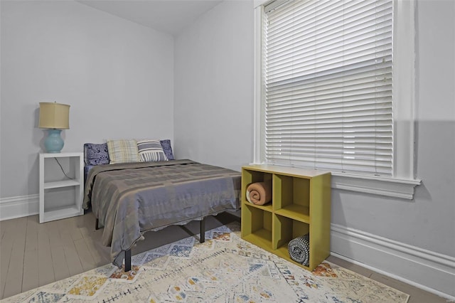 bedroom featuring hardwood / wood-style flooring