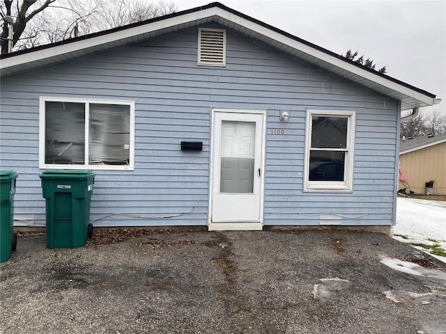 view of rear view of property