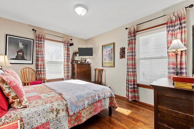 bedroom featuring hardwood / wood-style floors