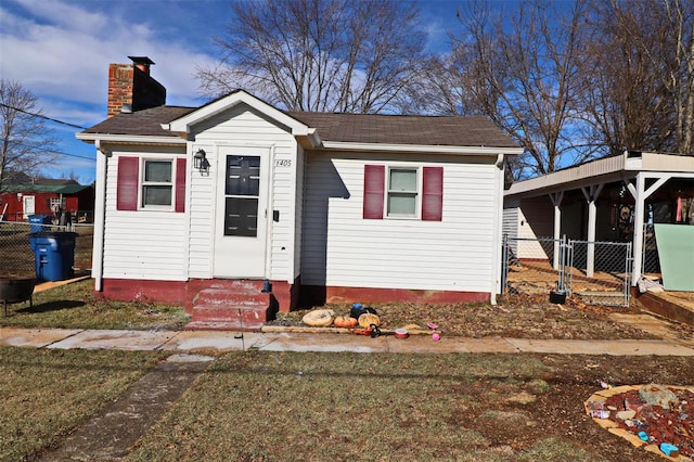 view of bungalow