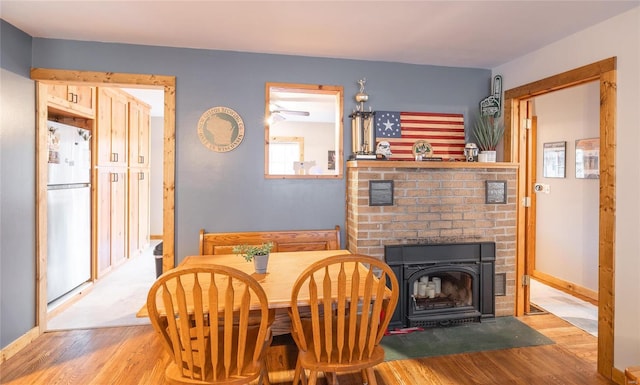 dining area featuring light hardwood / wood-style floors