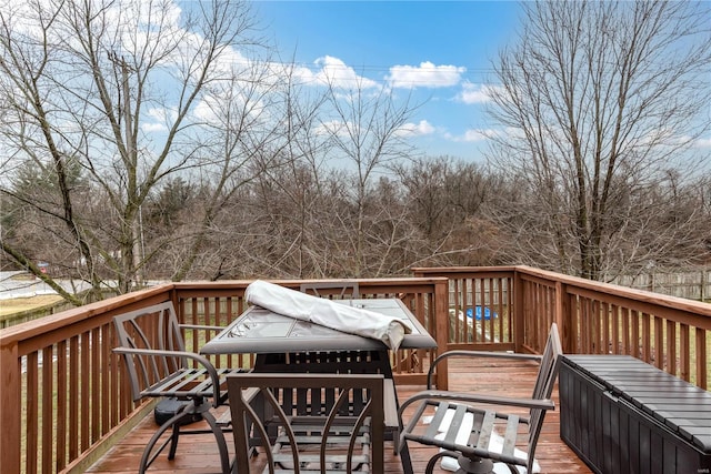 view of wooden deck