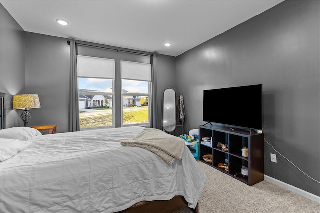 view of carpeted bedroom