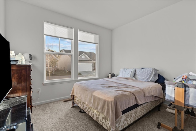 view of carpeted bedroom