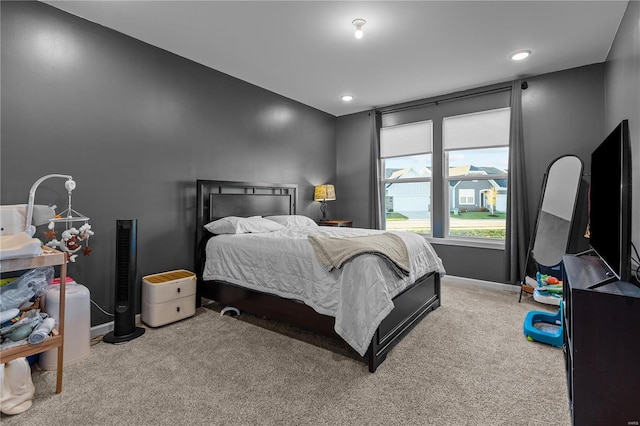 view of carpeted bedroom