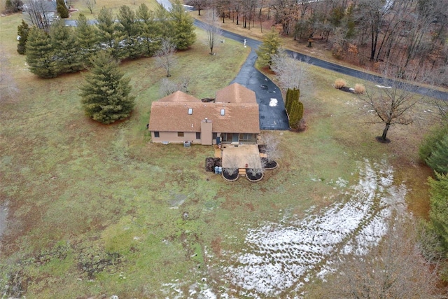 bird's eye view with a rural view