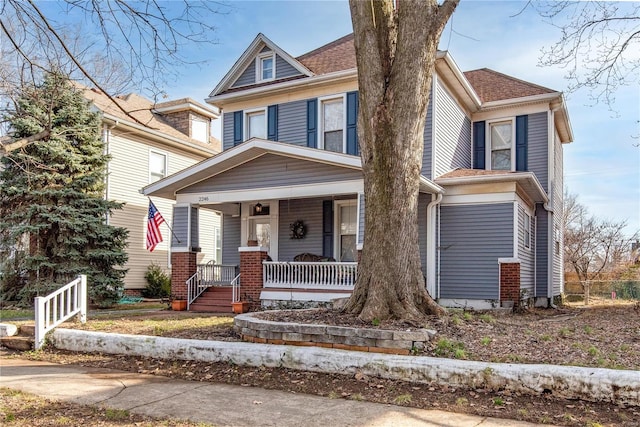 view of front of home with a porch