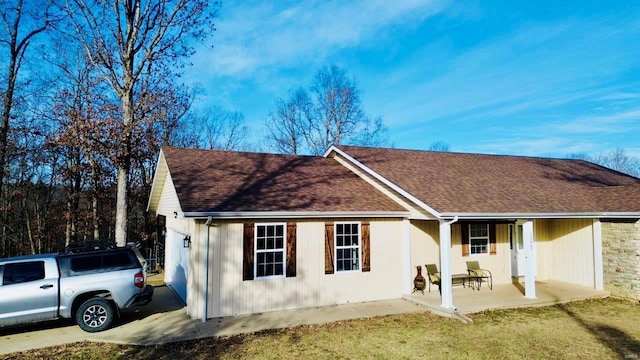 view of front of property with a porch