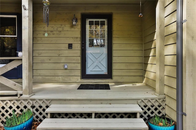 view of doorway to property