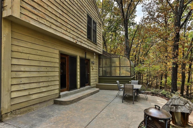 view of patio with grilling area