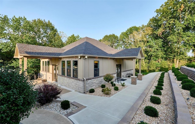 view of front of house featuring a patio area