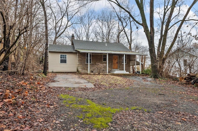 view of rear view of property