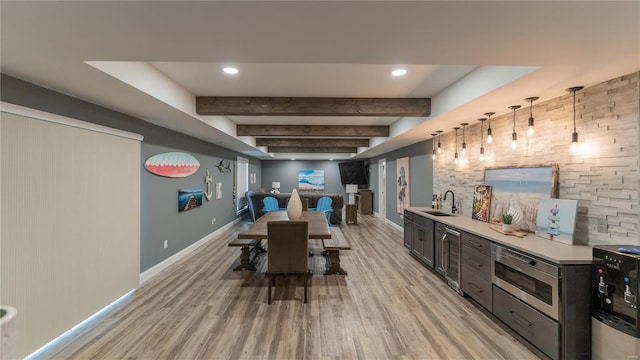 interior space with a sink