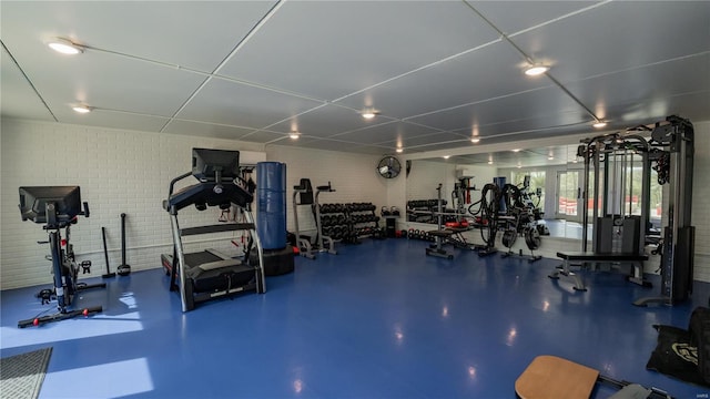 view of exercise room