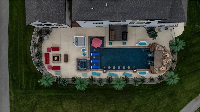 birds eye view of property