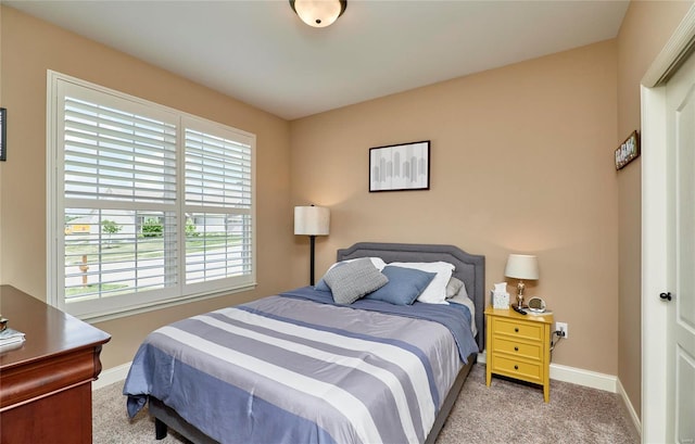 bedroom with carpet