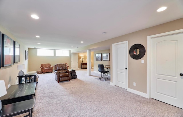 view of carpeted living room