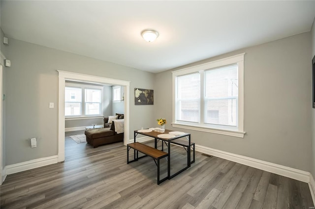 interior space featuring hardwood / wood-style flooring