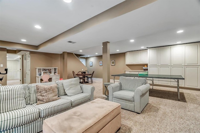 view of carpeted living room