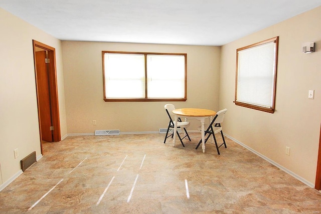 view of dining area