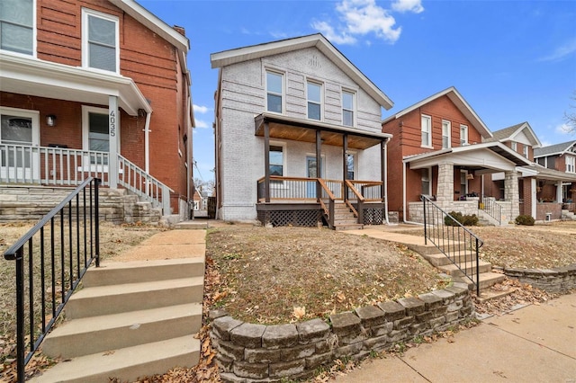 view of front of home featuring a porch