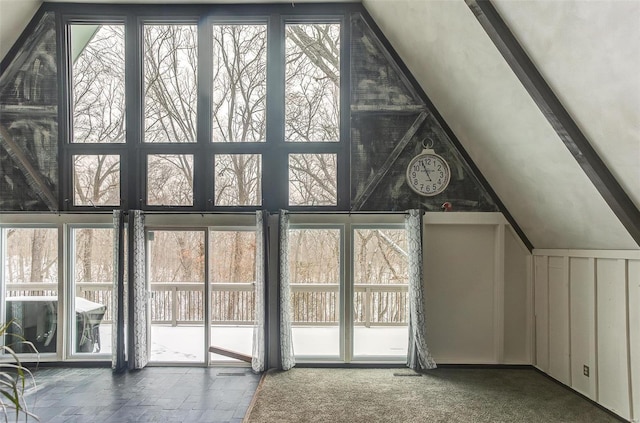 bonus room featuring vaulted ceiling