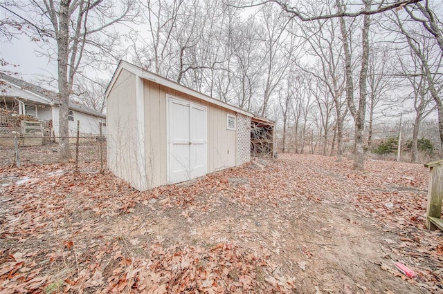 view of outdoor structure