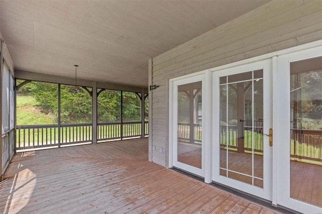 exterior space with french doors