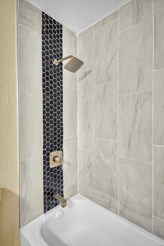 bathroom with a textured ceiling