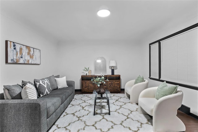 living room featuring hardwood / wood-style floors