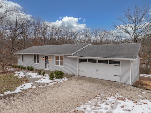 ranch-style house with a garage