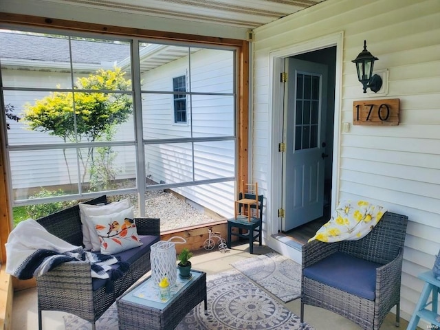 view of sunroom