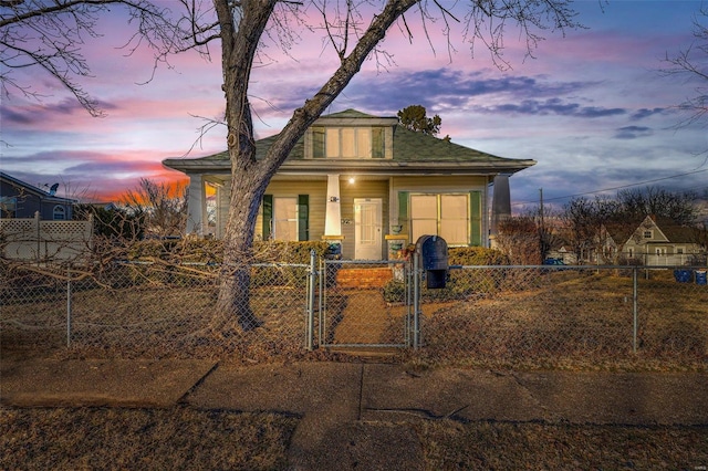 view of front of house featuring covered porch