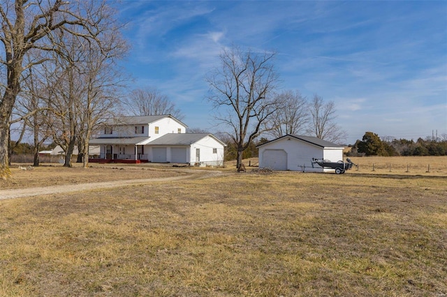 view of yard with a porch