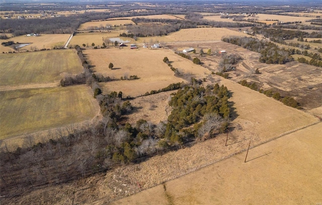 bird's eye view featuring a rural view