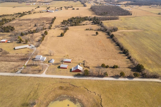 drone / aerial view featuring a rural view