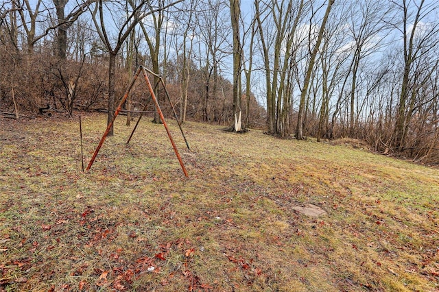 view of yard featuring a playground