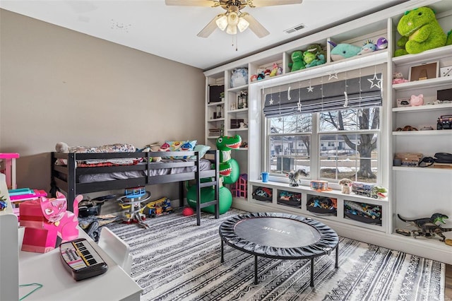 bedroom featuring visible vents