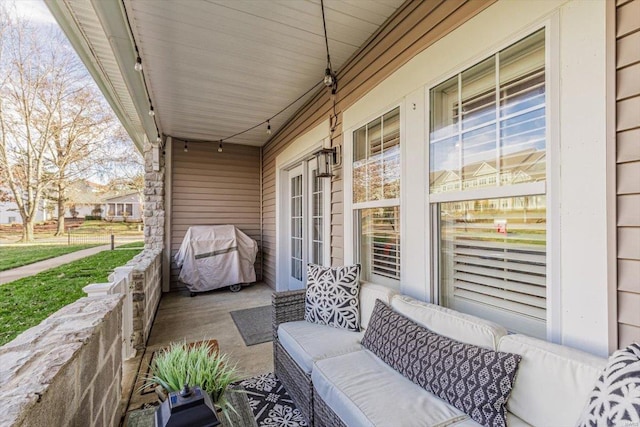 view of patio featuring area for grilling