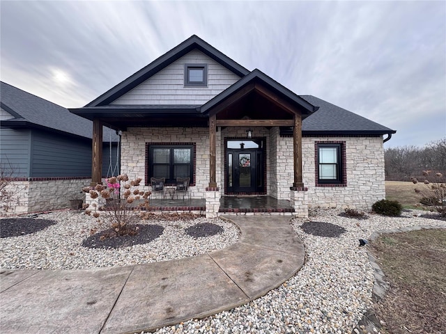 view of front of house with a porch