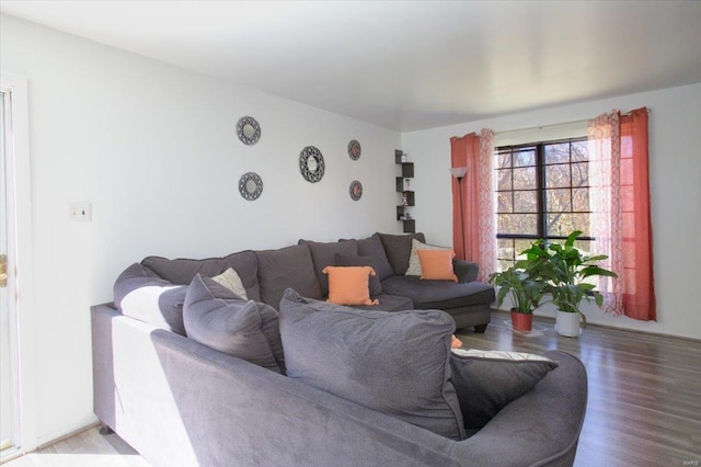 living room featuring light wood finished floors